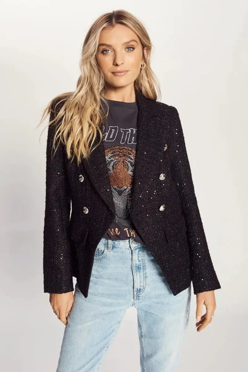 The Others - The Sequin Blazer - Black Sequin 1