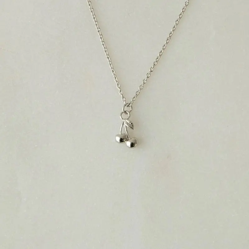 Sophie - Cherry Bomb Necklace - Silver 1