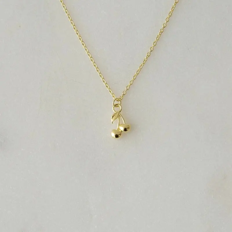 Sophie - Cherry Bomb Necklace - Gold 1