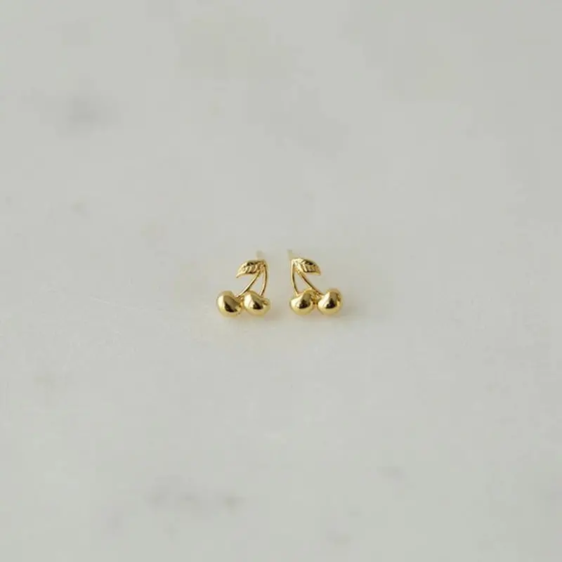Sophie - Cherry Bomb Studs - Gold 1