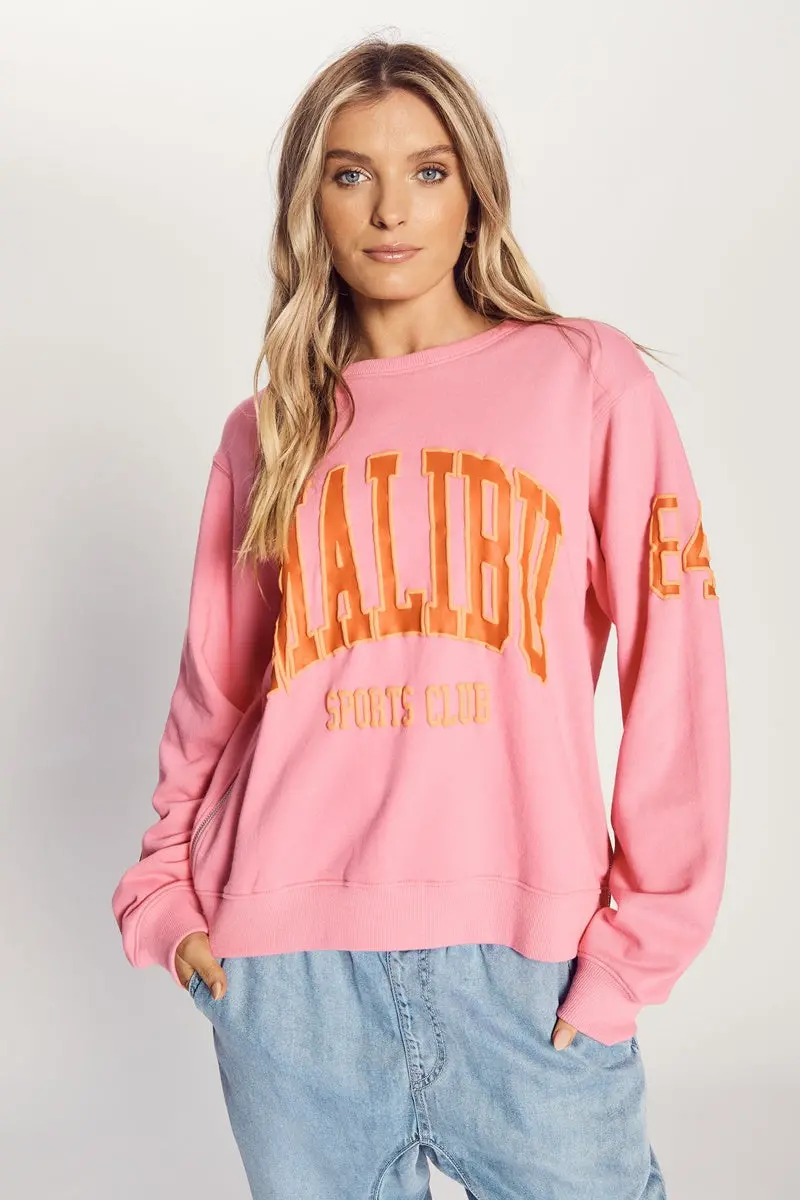 The Others - The Slim Zip Sweat - Candy Pink Malibu 1