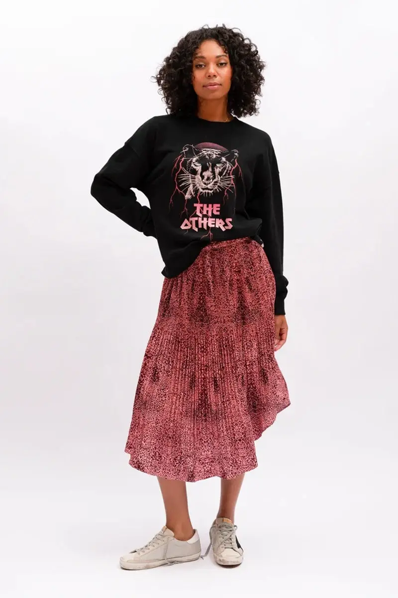 The Others - Gina Pleat Skirt - Pink Leopard 1