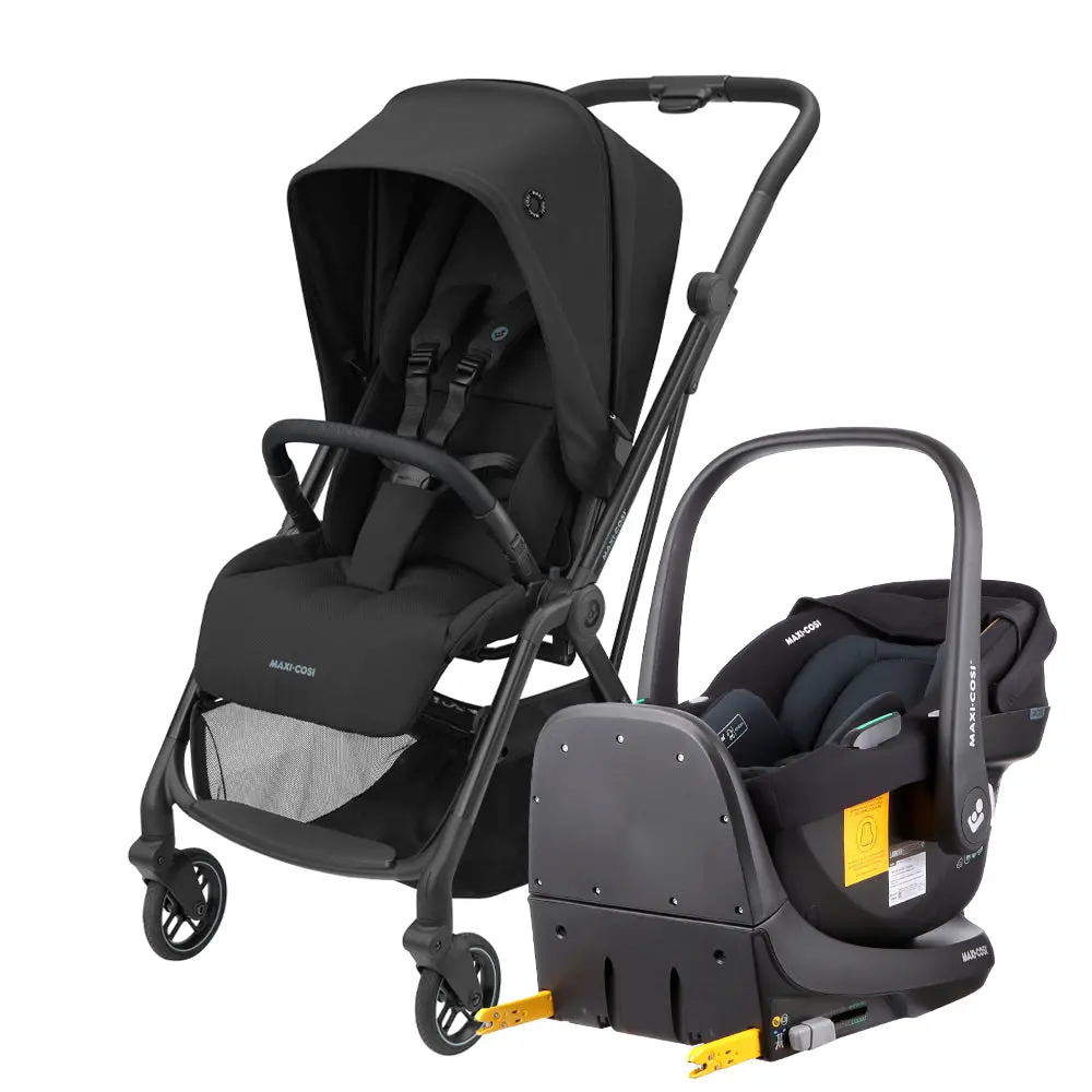 Coche Travel System Leona 2 /Cabriofix Essential Black, Maxi-Cosi 1