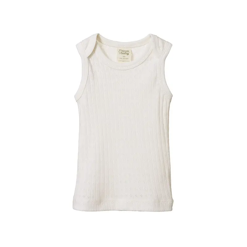 Nature Baby - Pointelle Singlet - Natural 1