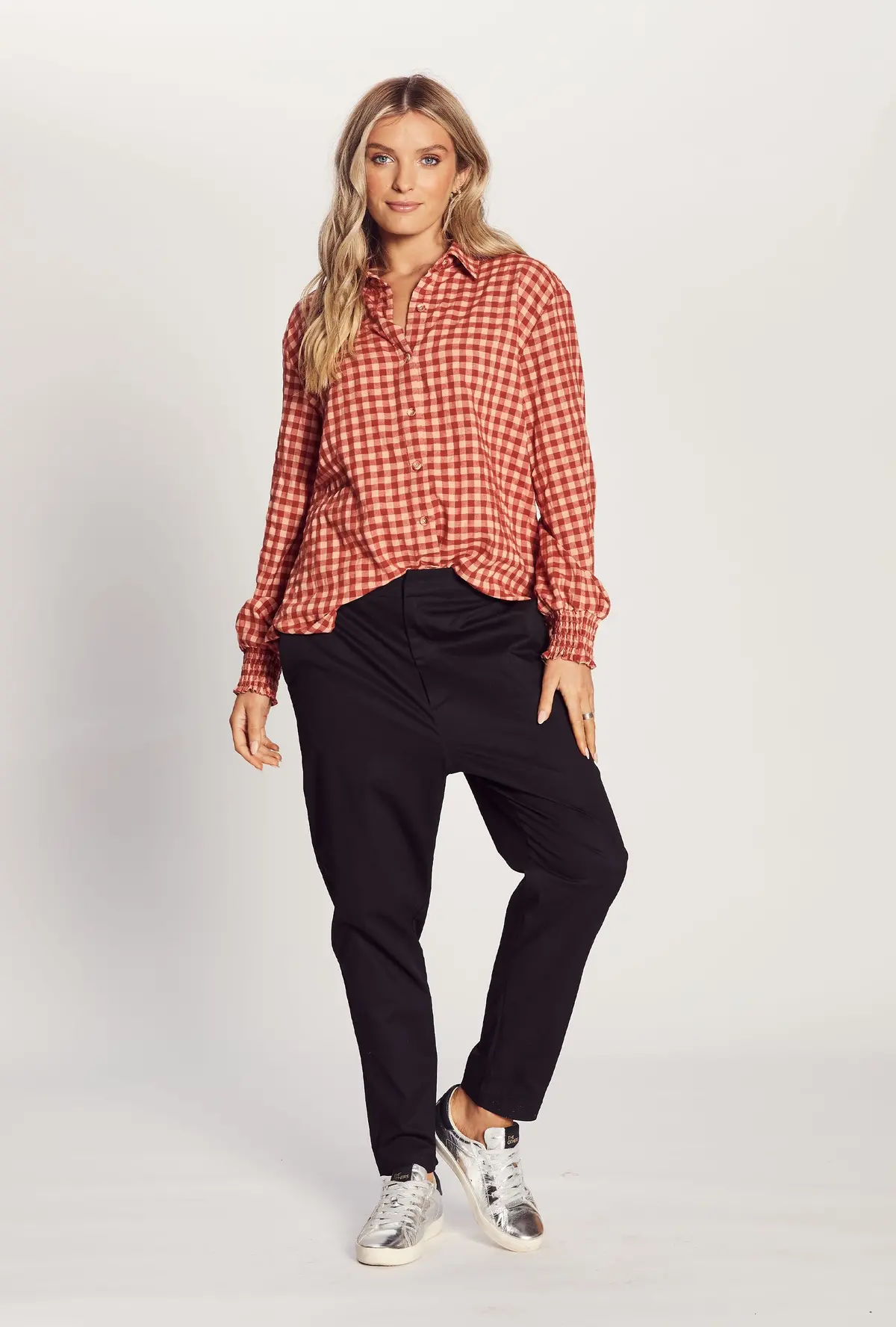 The Others - Gingham Blouse - Garnet Gingham 1