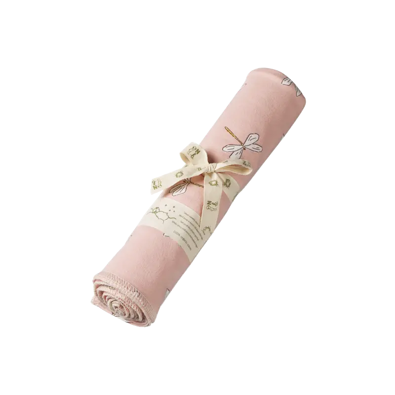 Nature Baby - Cotton Wrap - Dragonfly Lily Print 1