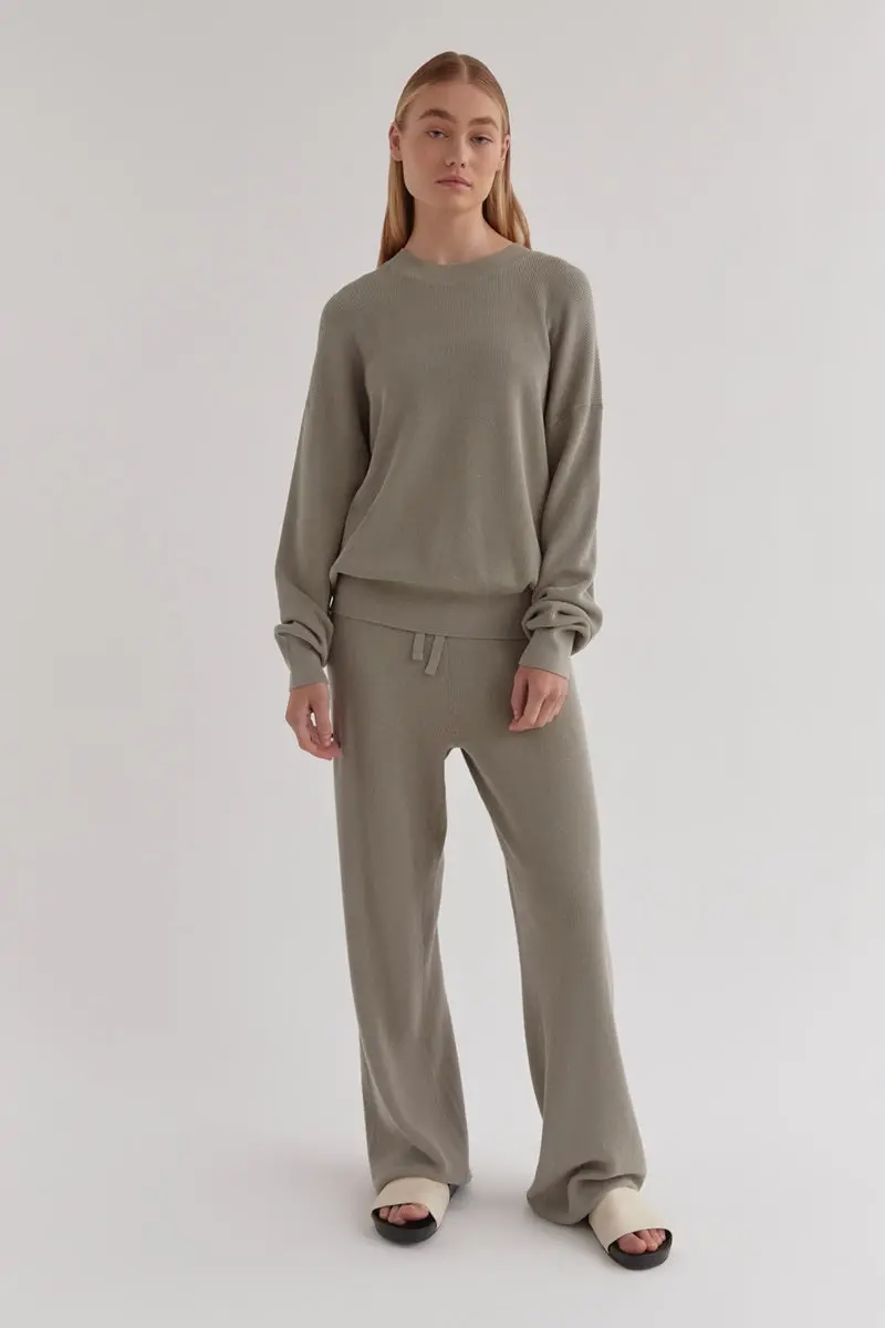 Assembly Label - Ainsley Long Sleeve Knit - Green Fog 1