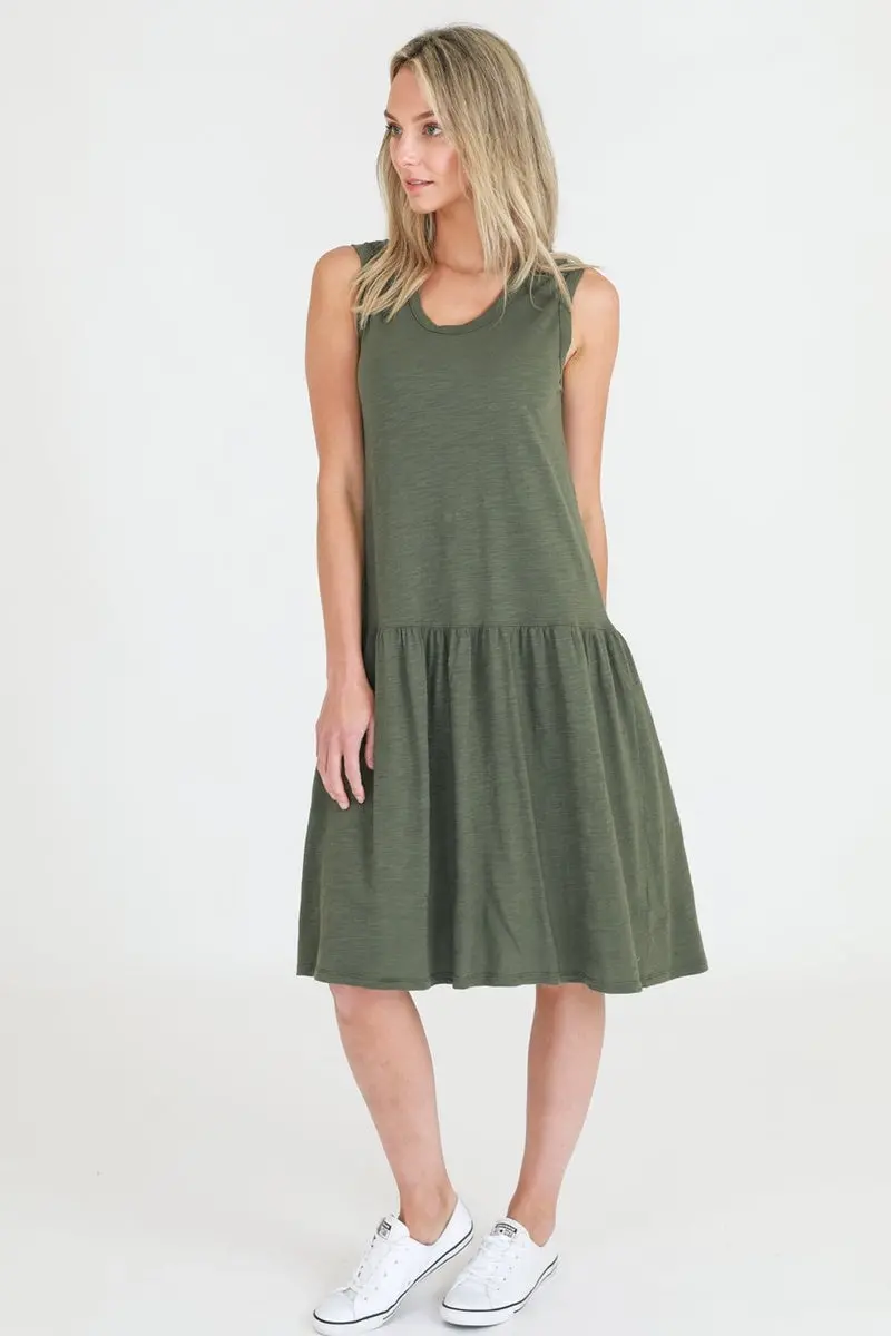 3Rd Story - Zoe Dress - Khaki 1