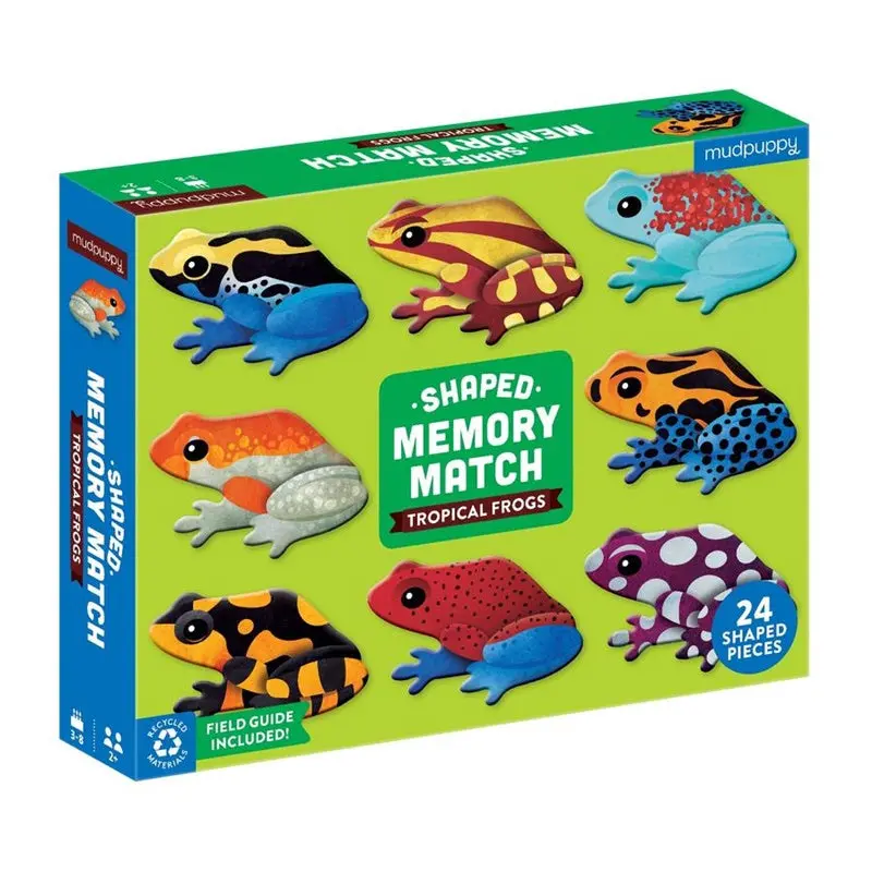 Mudpuppy - Tropical Frogs Shaped Memory Match 1