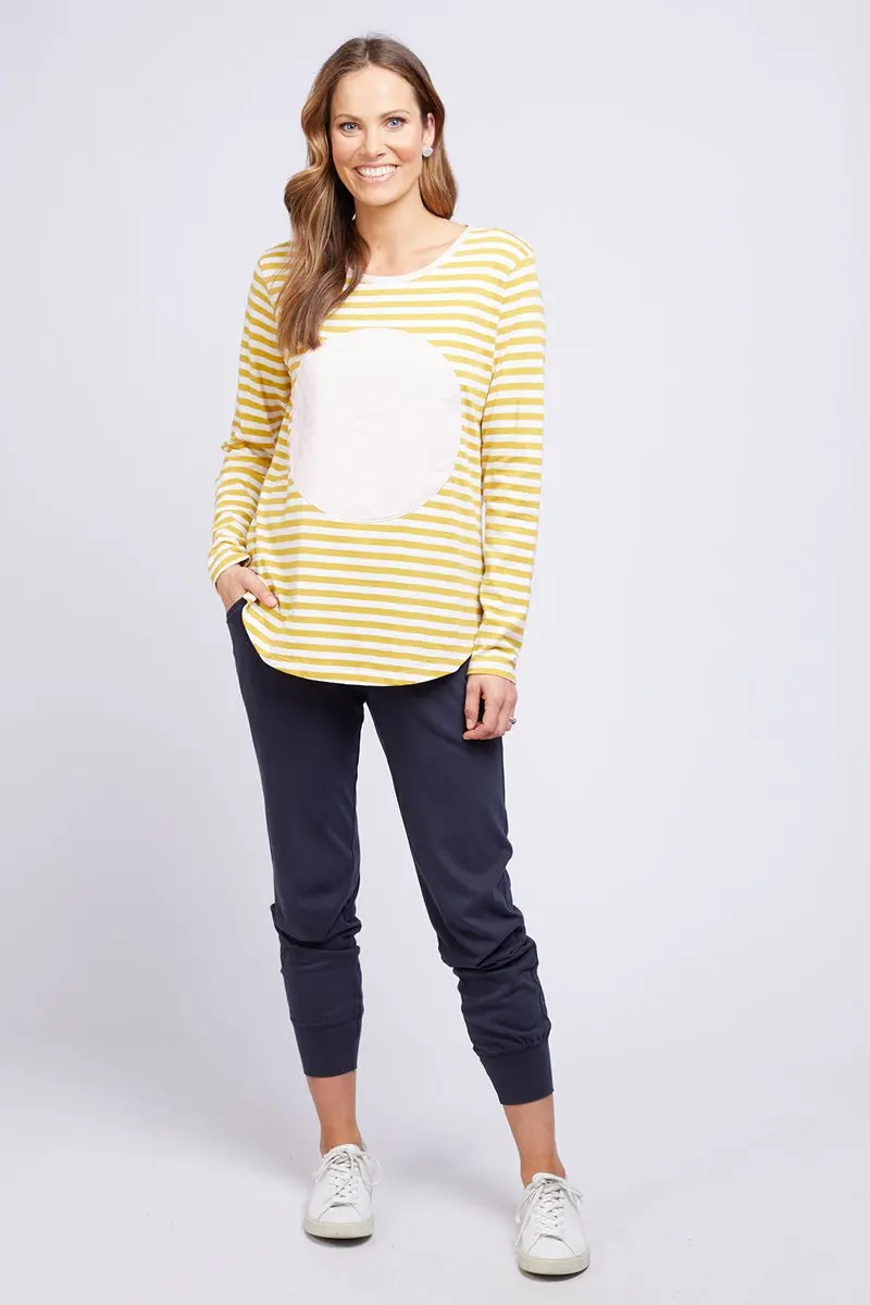 Elm - Mabel Spot Tee - Mustard / White 1