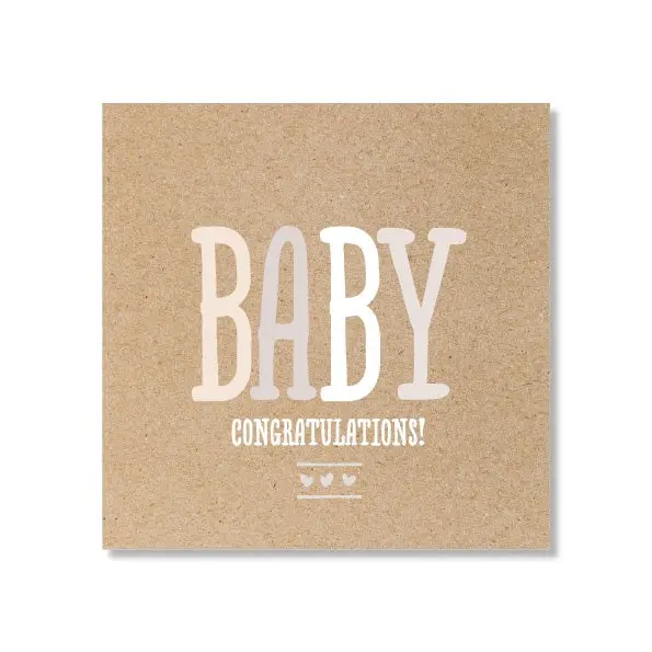 Just Smitten Mini Gift Card - Kraft Baby Congratulations 1