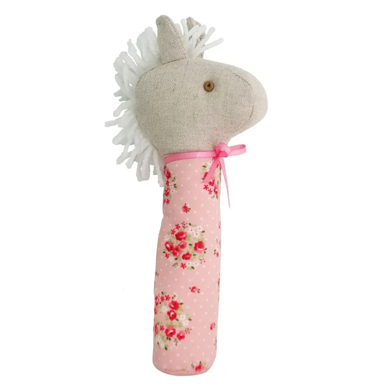 Alimrose - Horse Squeaker - Pink Floral Wreath 1