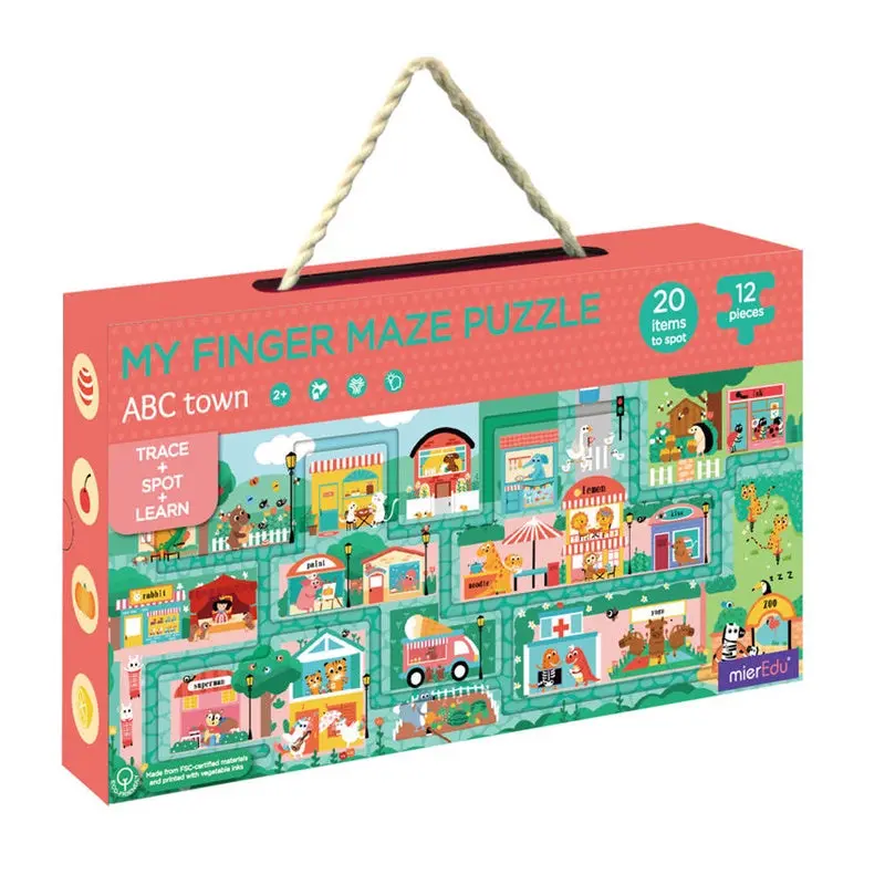 Mieredu - My Finger Maze Puzzle - Abc Town 1