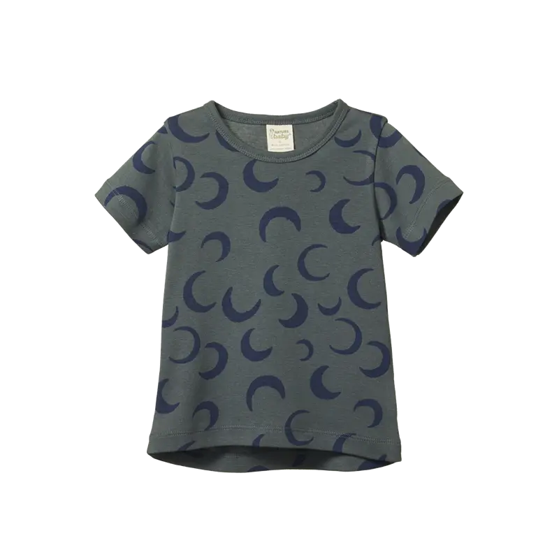 Nature Baby - River Tee - Crescent Moon Valley Blue Print 1