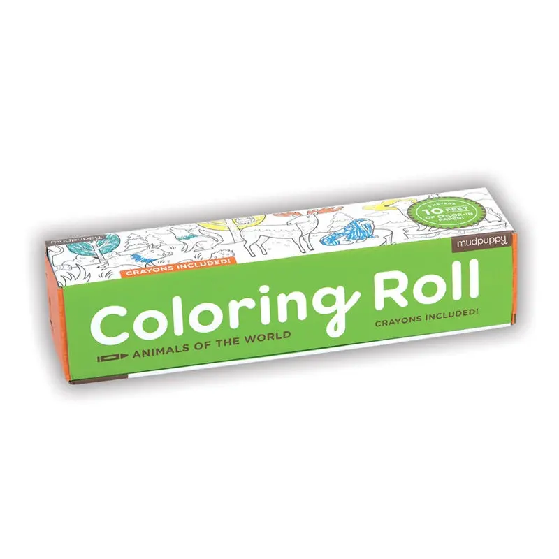 Mudpuppy - Animals Of The World Colouring Roll (Large) 1