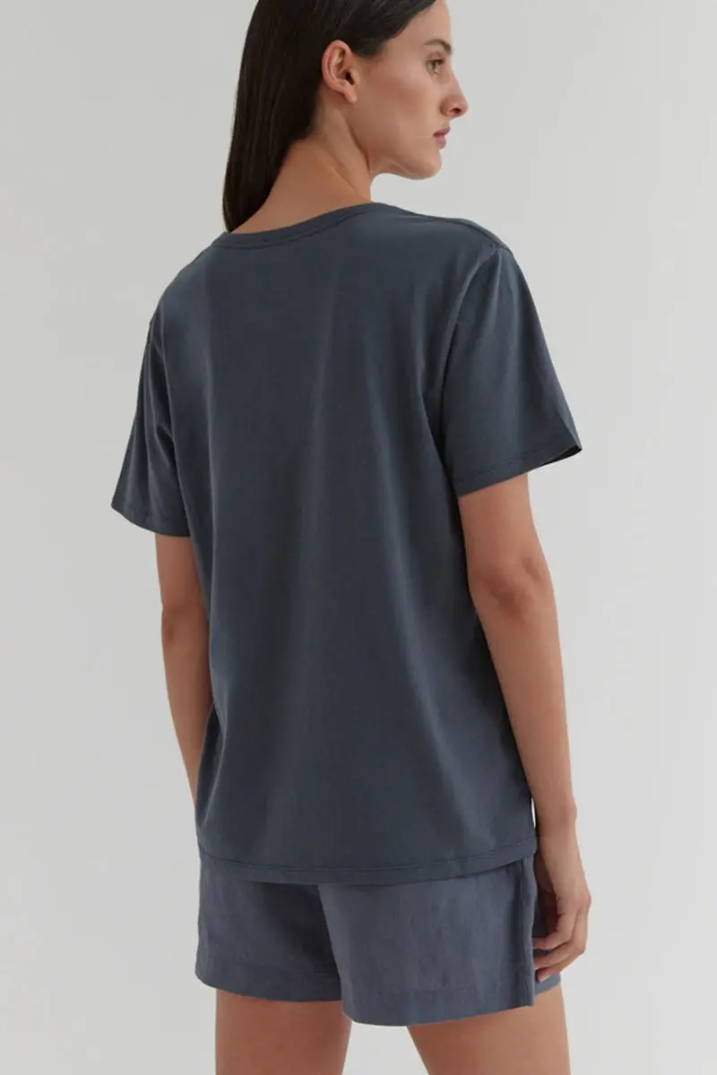 Assembly Label - Logo Cotton Crew Tee - Slate 4