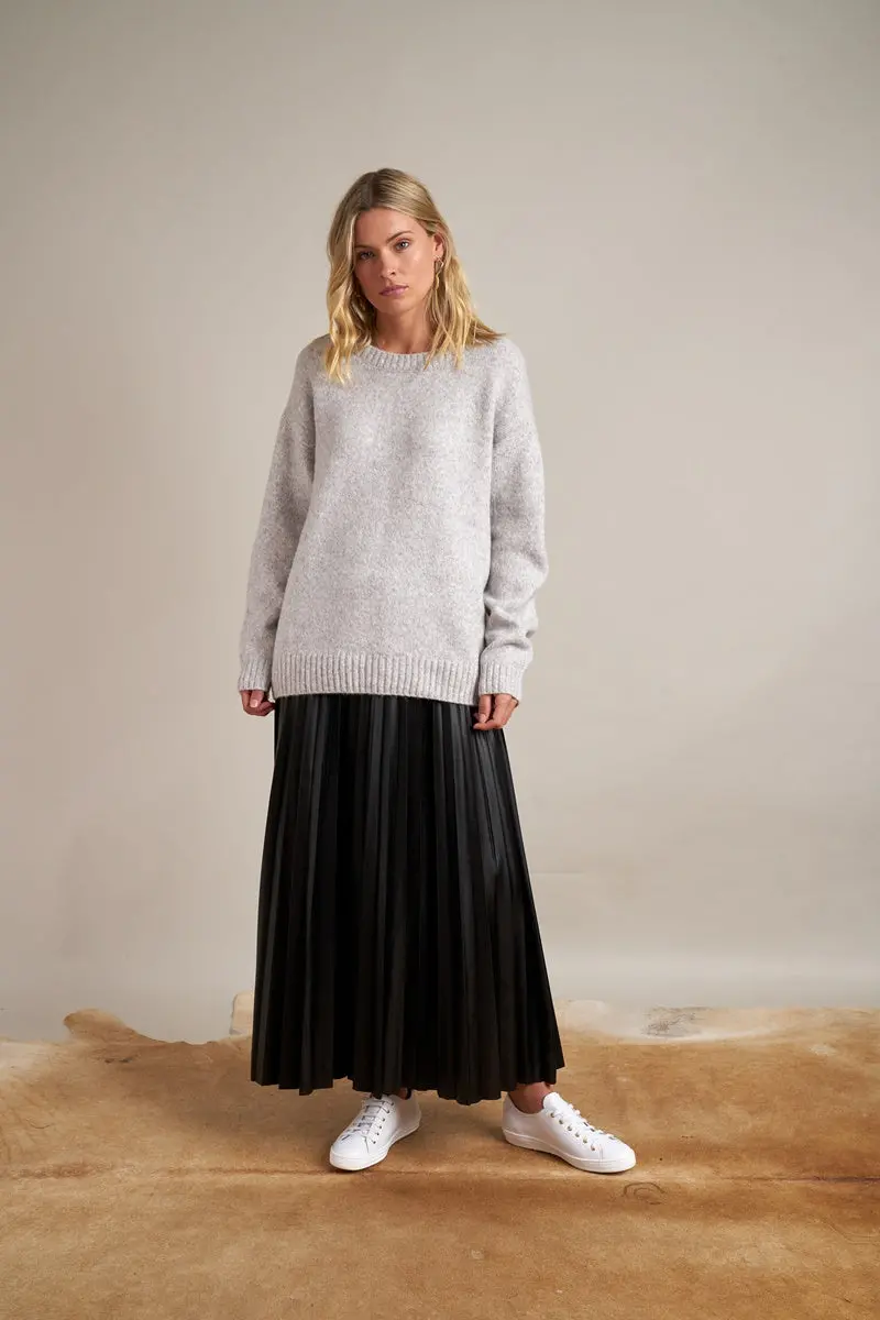 Gysette - Margot Crew Neck Jumper - Grey 1