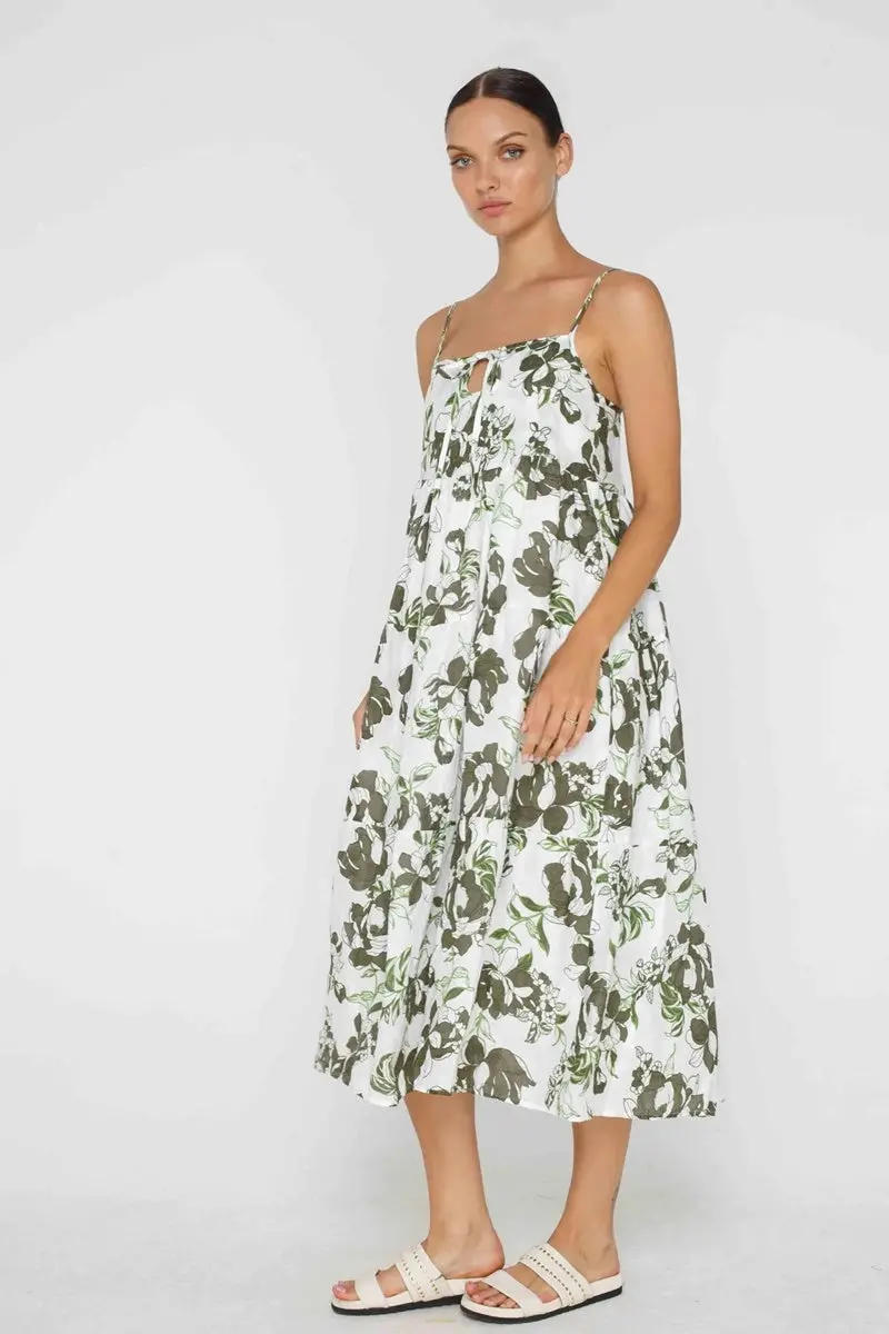 Blak - Flora Cami Dress - Khaki Floral 1