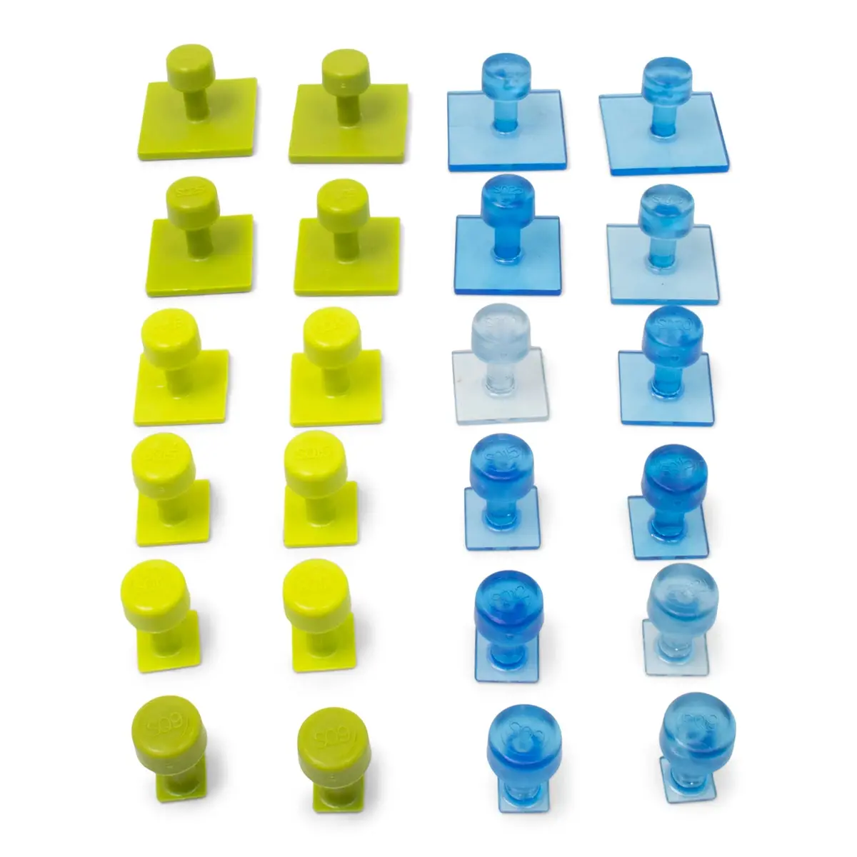 Keco Black Ice/Gang Green Smooth Square Glue Tabs (Variety Pack Of 24) 1