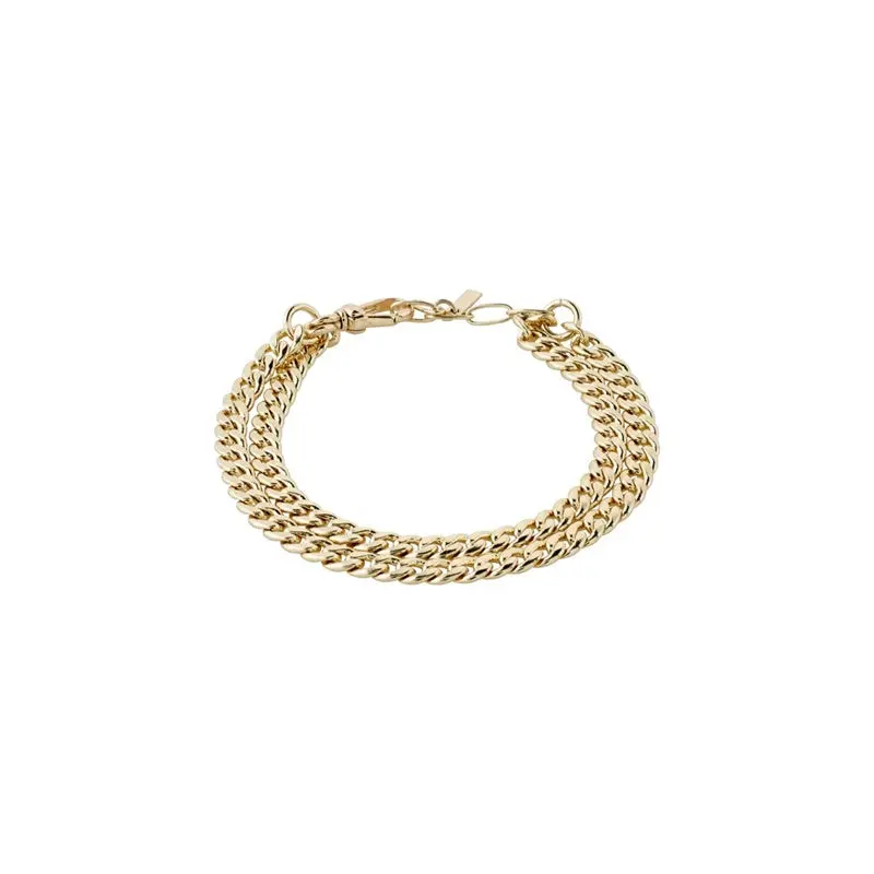 Pilgrim - Blossom Recycled Curb Chain Bracelet - Gold Plated 1
