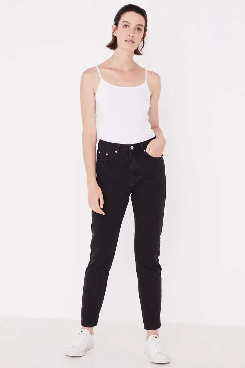 Assembly Label - High Waist Rigid Jean - Black 1