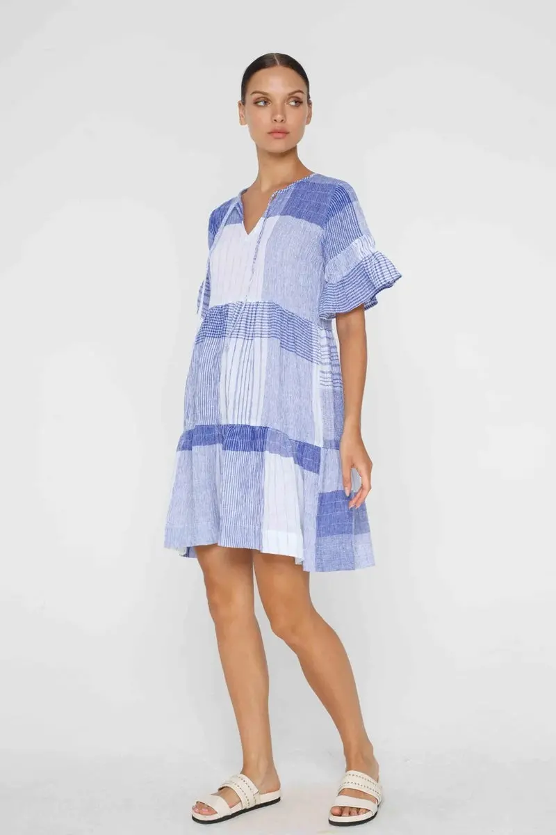 Blak - Bella Mini Dress - Navy/White 1