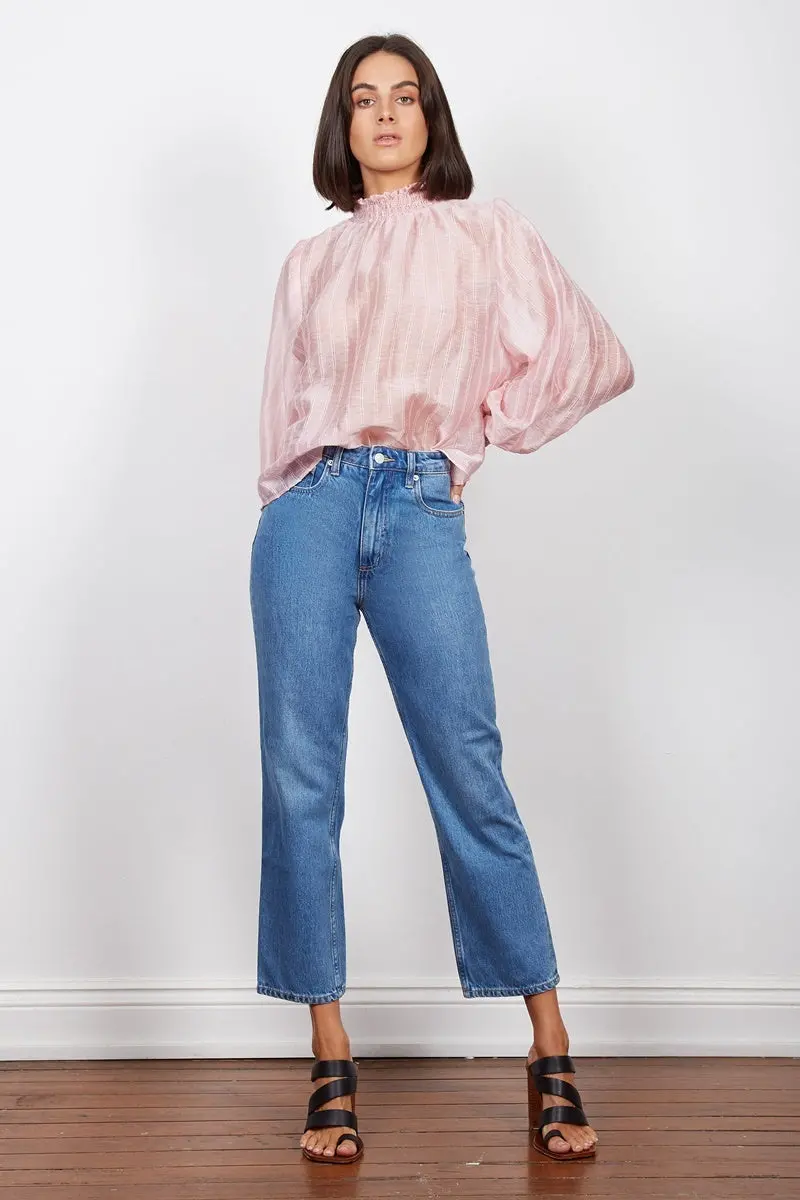 Wish - Intentions Shirred Blouse - Pink 1
