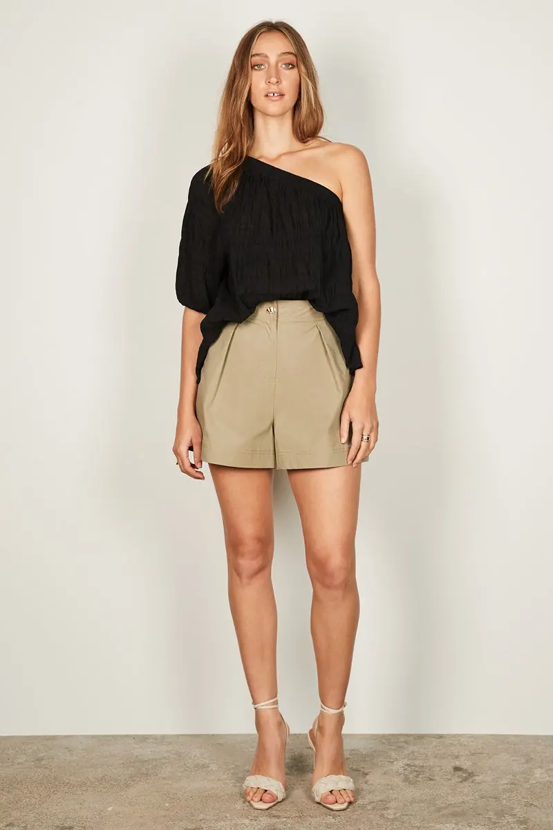 Wish - Marquis One Shoulder Blouse - Black 1