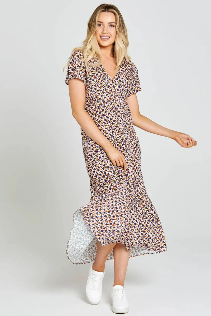 Sass - Isobelle Maxi Dress - Navy Floral Ditsy 1