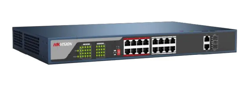 Hikvision 16-Ports 100Mbps Unmanaged Poe Switch (Ds-3E0318p-E) 1