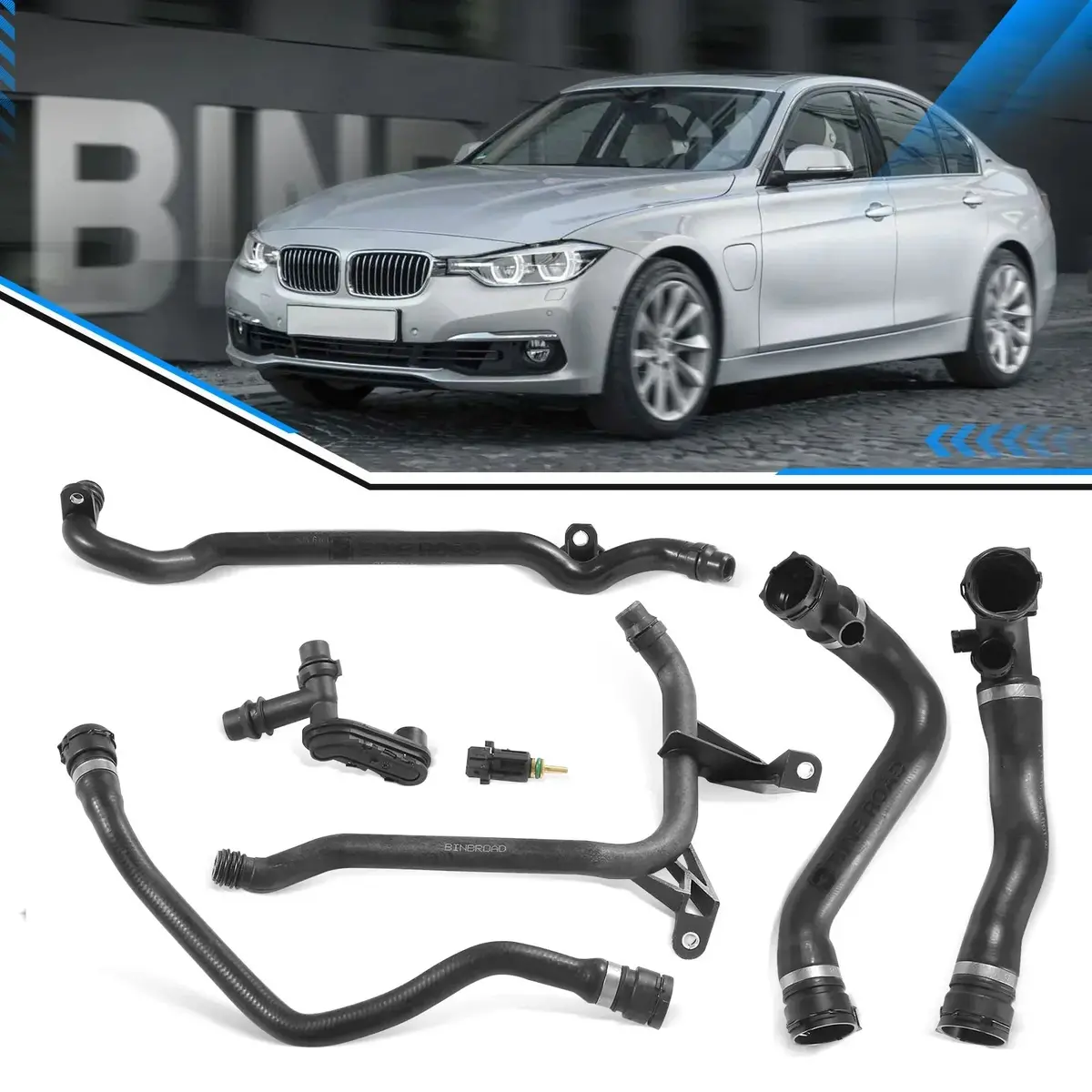 11537502525 11531705210 17127510952 7Pcs Engine Heater Inlet Pipe And Water Coolant Pipe 1