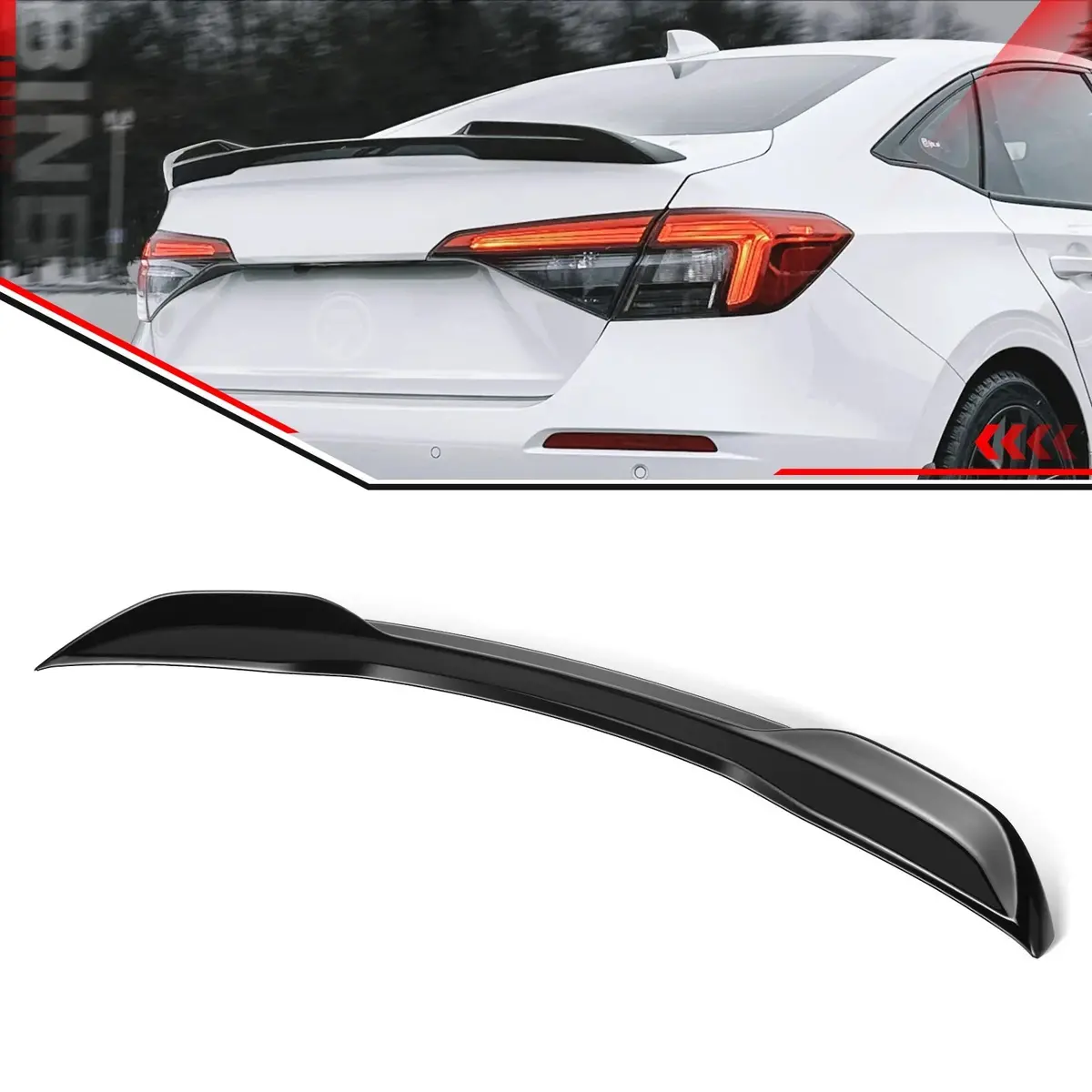 Rear Trunk Spoiler Wing Compatible With Honda Civic 11Th Gen 1