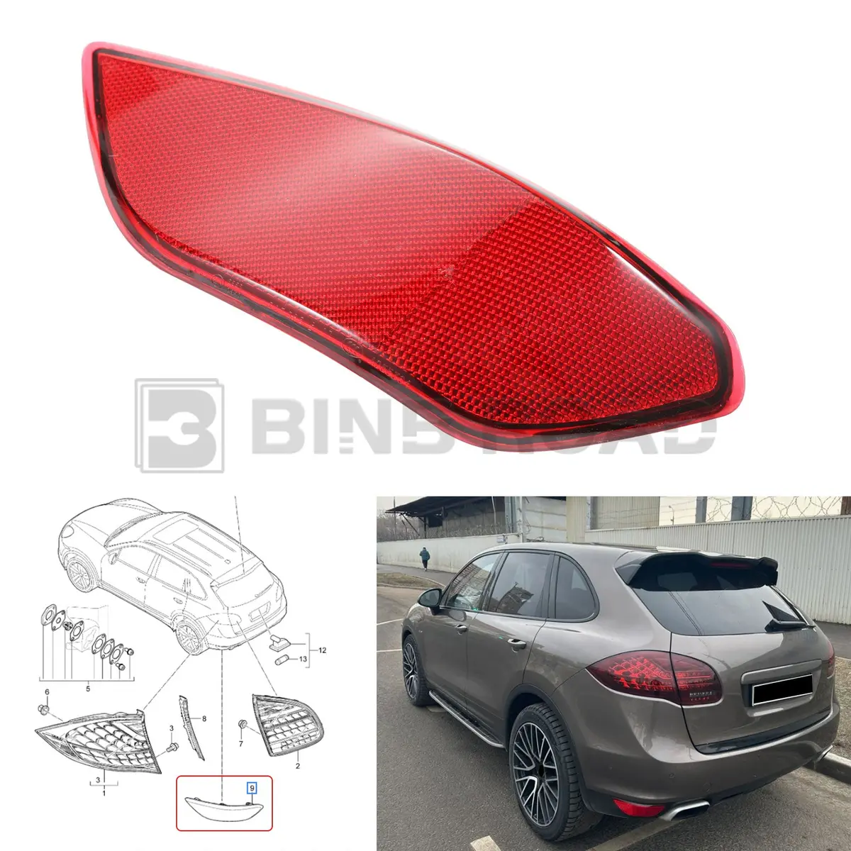 Us 95863110500 + 95863110600 Rear Bumper Reflector 2