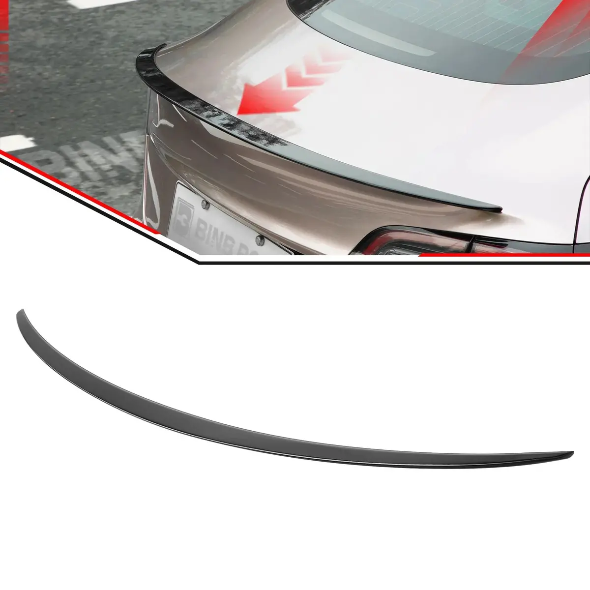 Us Rear Spoiler Compatible With Tesla Model 3 1