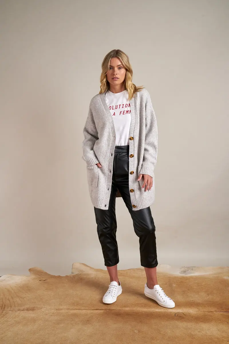 Gysette - Blake Oversized Cardigan - Grey 1