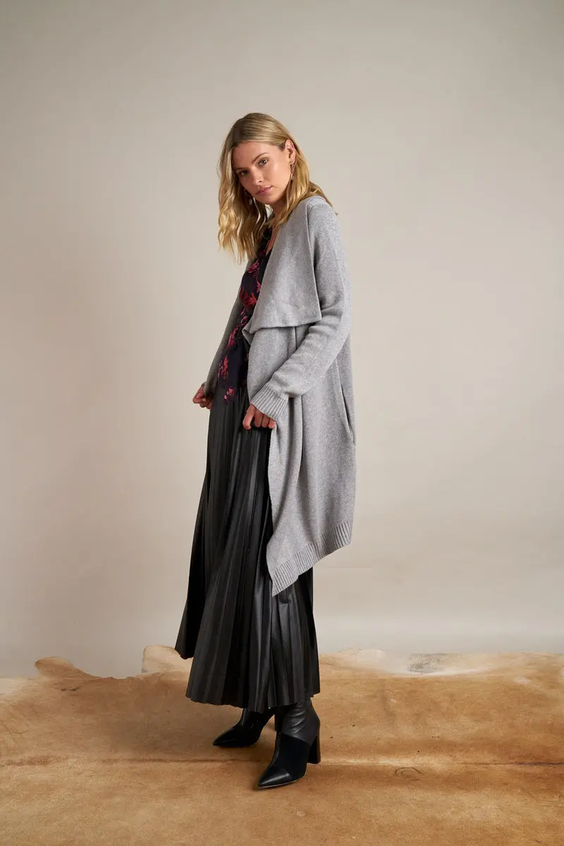 Gysette - Elina Waterfall Cardigan - Mist Grey 1