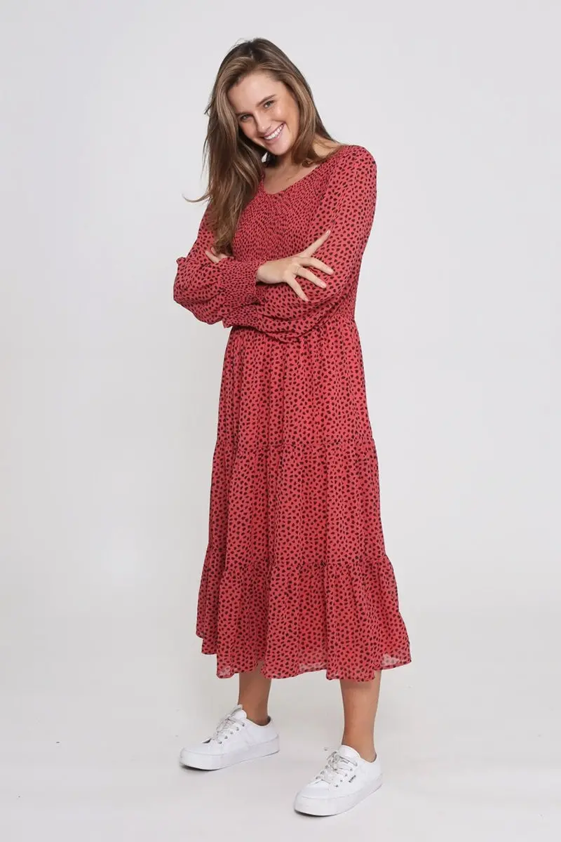Leoni - Phoenix Dress - Red Dot 1