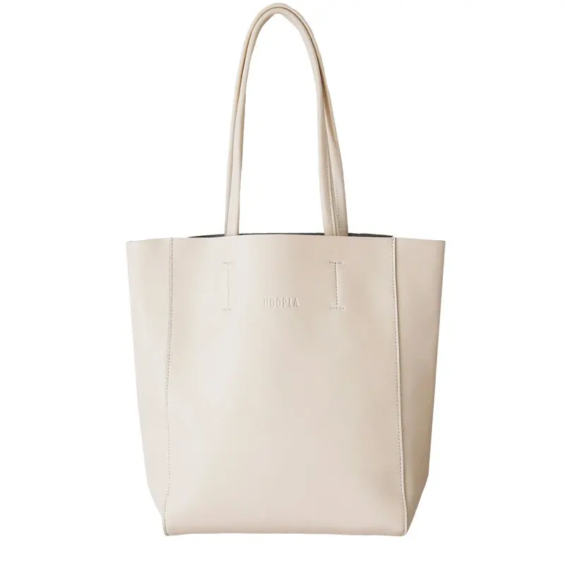 Hoopla - Large Portrait Tote - Cream 1