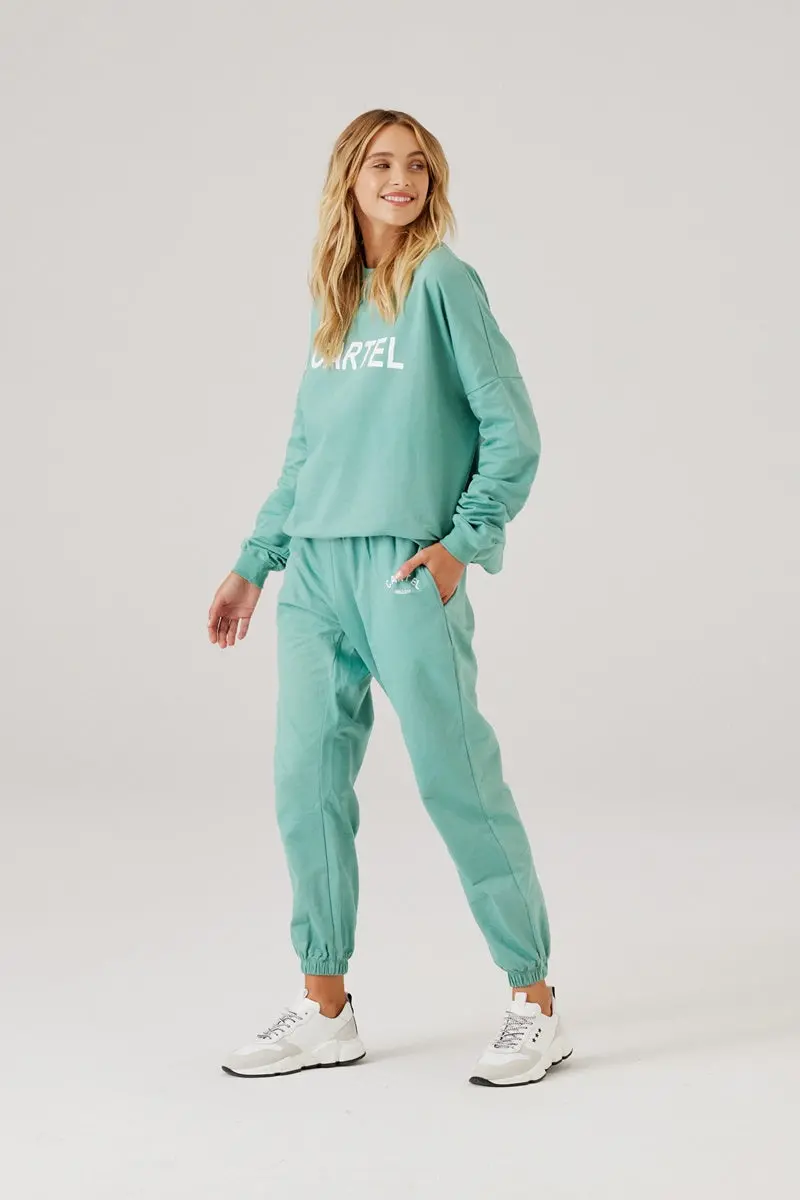 Cartel & Willow - Hattie Track Pant - Sage 1