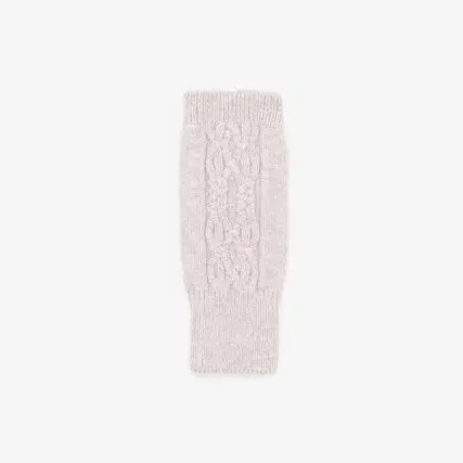 Antler - Wool Cable Fingerless Gloves - Pink 1