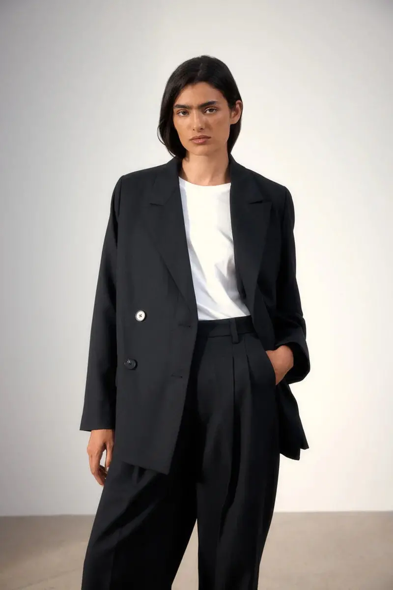 Assembly Label - Maeve Double Breasted Blazer - Black 1