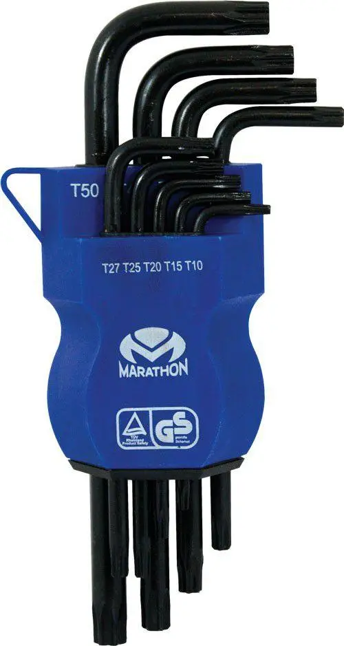 Marathon Torx Key Wrench - 9 Piece Set T10 - T50 1