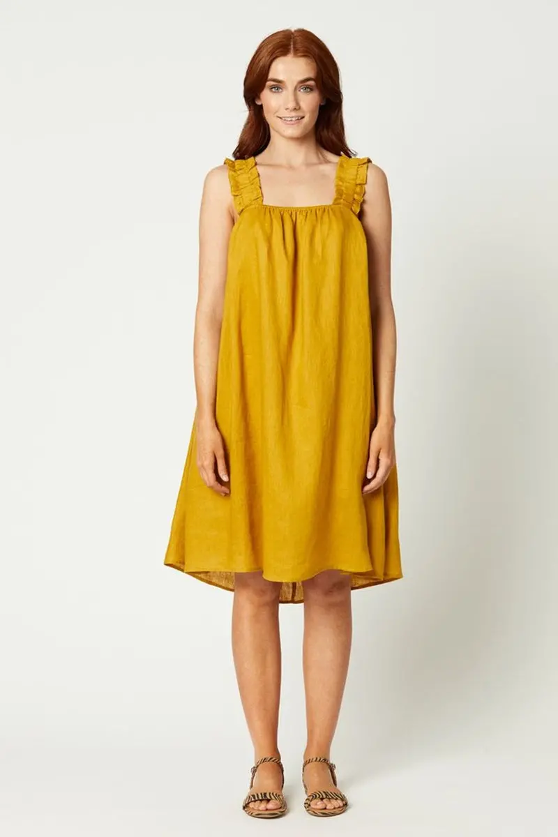 Eb & Ive - Nala Midi Dress - Honey 1