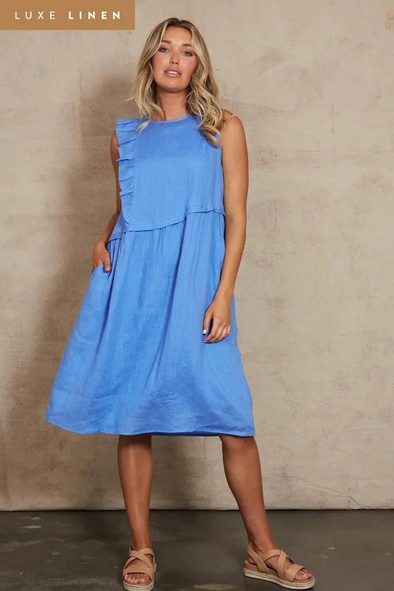 Eb & Ive - Indica Frill Dress - Capri 1
