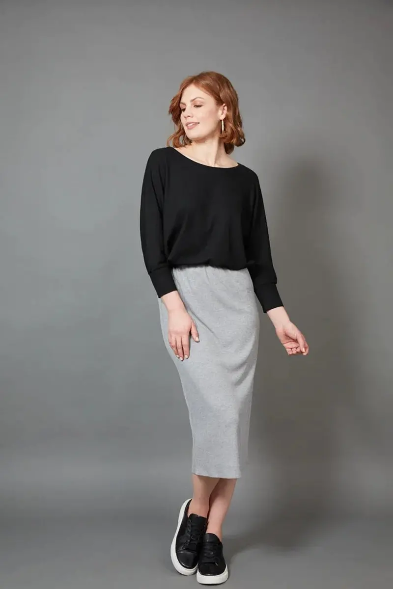 Eb & Ive - Studio Jersey Skirt - Gray 1