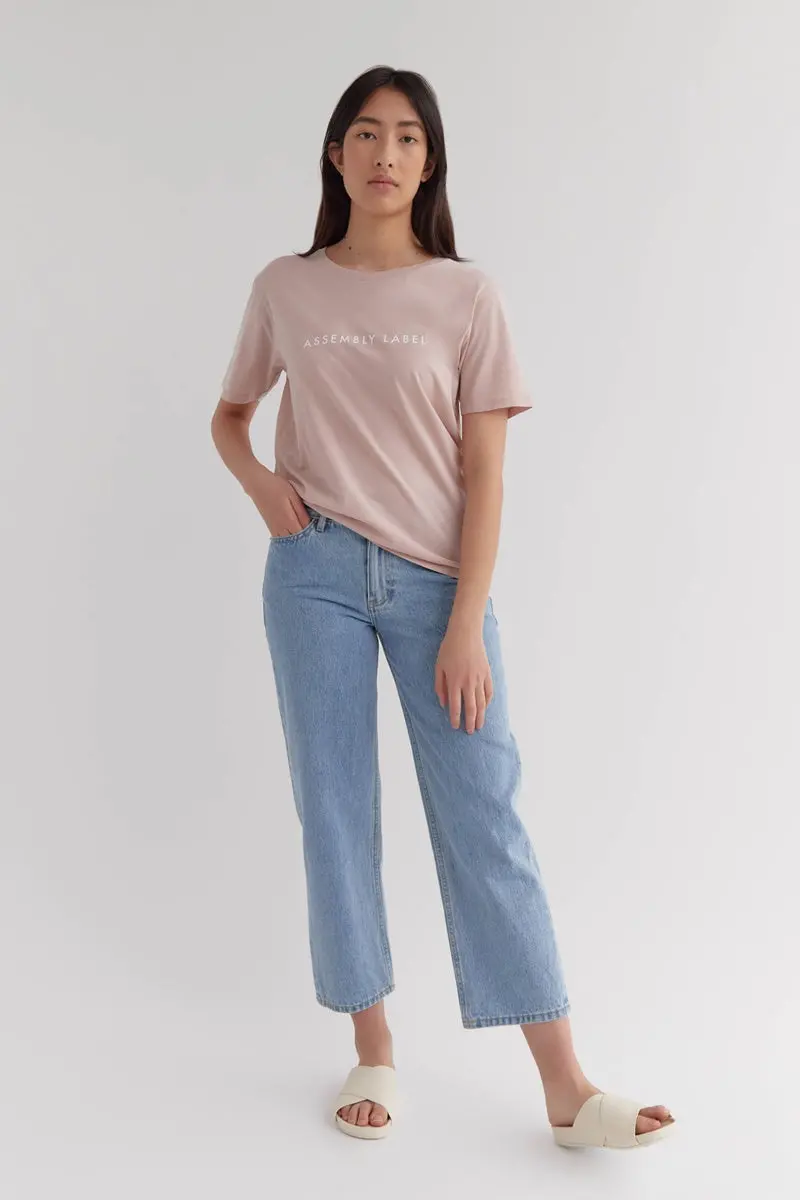 Assembly Label - Logo Cotton Crew Tee - Pink Clay 1