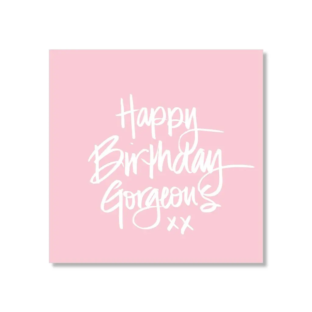Just Smitten Mini Gift Card - Happy Birthday Gorgeous - Dark Pink 1