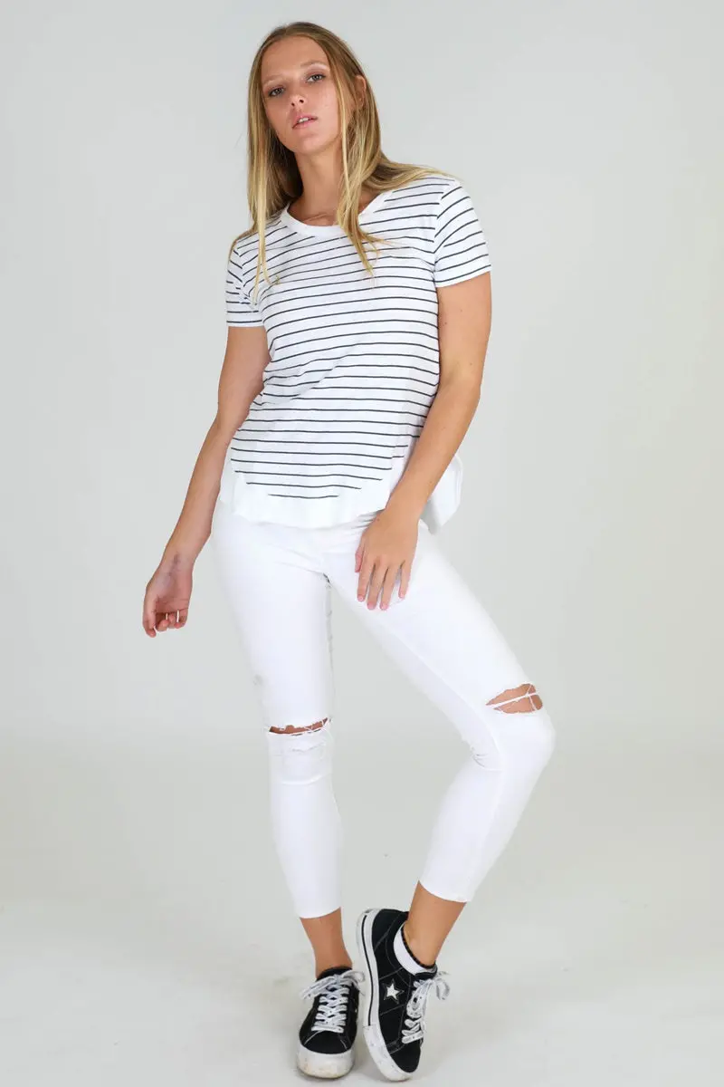 3Rd Story - Paddington Tee - Navy Stripe 1
