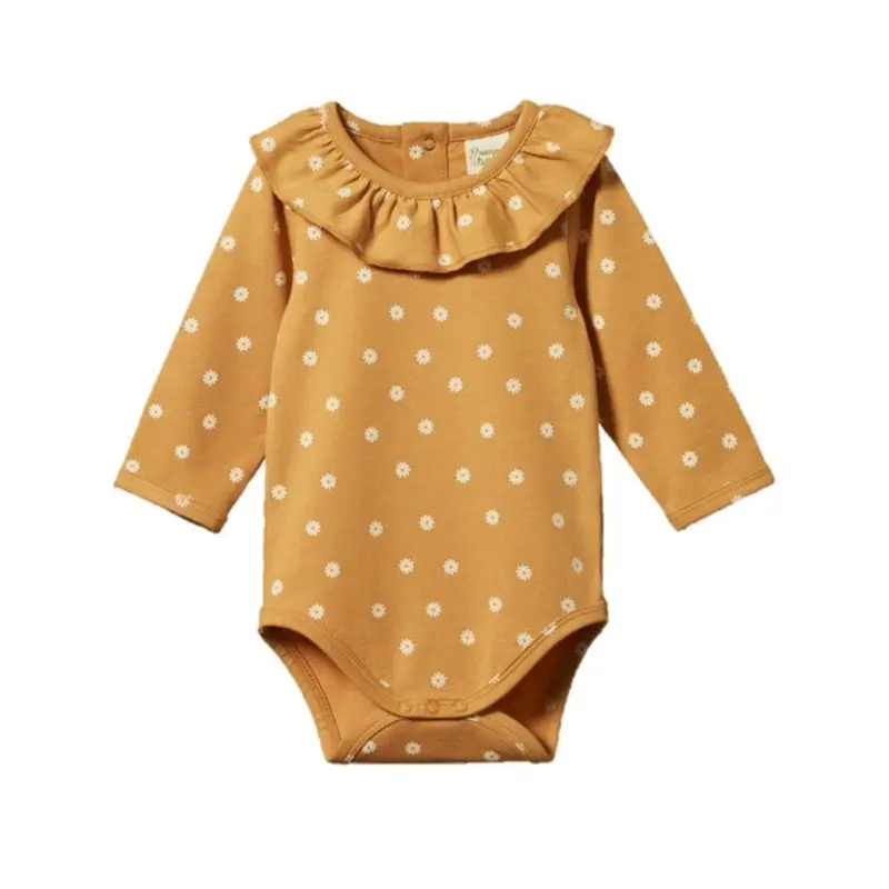 Nature Baby - Primrose Bodysuit - Chamomile Straw Print 1