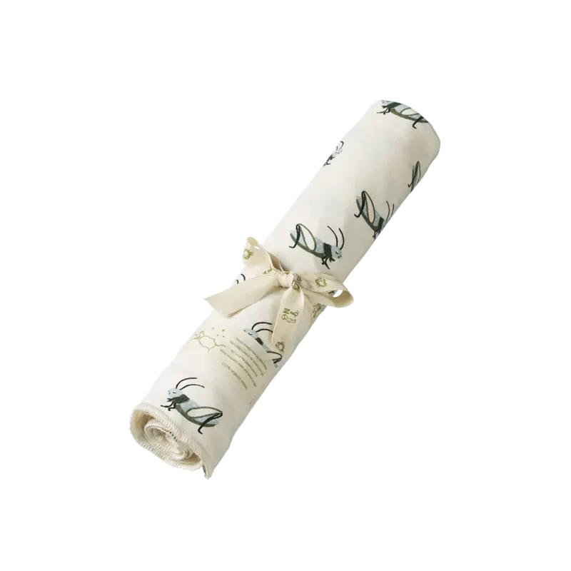 Nature Baby - Cotton Wrap - Grasshopper Print 1